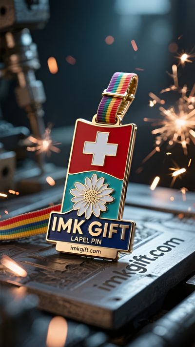 in985-Rot-weisser-Aufdruck-der-Schweizer-Spirit-im-Edelweiss-Gepäckanhänger